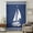 Denim Blue, White, Navy, variant on Navy Blue Sailboat Nautical Sheer Curtains 96 Inches Long for Living Room, Coastal Ocean Sea Summer Light Filtering Privacy Drapes, Breathable Semi Sheer Window Treatment for Bedroom Dining Room