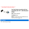 thumbnail image 2 of Fuel Tank Sender Assembly with Seal - Compatible with 1997 - 2002 Mitsubishi Mirage 1998 1999 2000 2001, 2 of 2