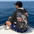 thumbnail image 5 of Bulopur Men's UPF 50+ Sun Protection Fishing Hoodie American Flag Fish Long Sleeve Shirt with Face Mask Quick Dry Lightweight UV Shirt for Hiking Running Surfing, 5 of 8