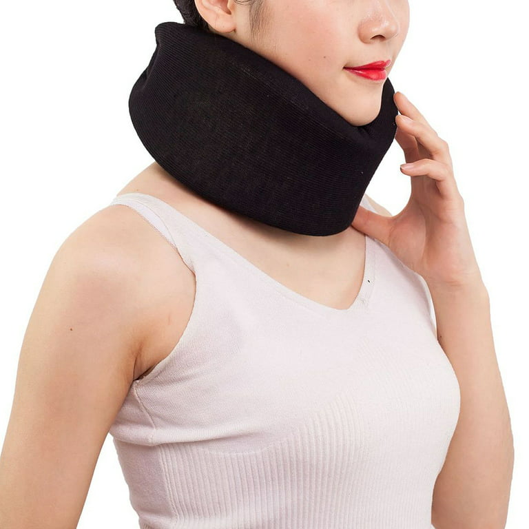 Orthomen Neck Brace by Cervical Collar - Adjustable Soft Support Collar Can  Be Used During Sleep - Wraps Aligns and Stabilizes Vertebrae, Relieves