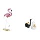 thumbnail image 5 of Elegante Escultura De Resina De Flamenco Cisne, Figura De Arte Moderno Con Soporte De Metal Para Decoración Del Hogar, Jardín, Mesa, Estantería O Entrada., 5 of 8