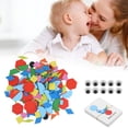 thumbnail image 3 of Puzzle 210pcs Bloques de Patrones de Madera Conjunto de Forma Geométrica Juego de Rompecabeza, 3 of 7