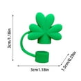 thumbnail image 3 of St Patricks Straw Cover, Silicone Green Straw Covers for Stanley Cup, Reusable Green Straws Topper Accessories (A), 3 of 5