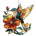 thumbnail image 2 of Hummingbird Suncatcher, Colorful Acrylic Hummingbird Hanging Ornament, 1Pcs Colorful Acrylic Pendant, Window Hanging Gift for Hummingbird Ornament 5.9 Inch, 2 of 9