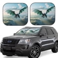 thumbnail image 1 of Fotbe Cloud Sky Green Dragon Juego de 2 Piezas de Parasoles para Parabrisas | Bloqueador Solar para Auto | Accesorios Plegables para Protección Solar Interior-Large, 1 of 6