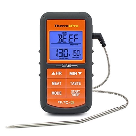 ThermoPro TP06S Digital Grill Meat Thermometer with Probe for Smoker Grilling Food BBQ