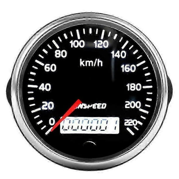 Universal Speedometer 12v/24v Odometer 85mm 220km/h For Car Motorcycle Lcd Tachometer