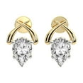 thumbnail image 3 of Diamond Stud Earring | 4 Carat IGI Certified Pear Shape Lab Grown Diamond | 14K Yellow Gold |Stellar Lab Diamond Stud Earrings | Prong Setting | FG-VS1-VS2 Quality | Friendly Diamonds, 3 of 5