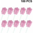 thumbnail image 2 of 100pcs Oral Care Sponge Swabs for Oral Hygiene, Cleaning, Hygiene and Comfort (Pink), 2 of 5