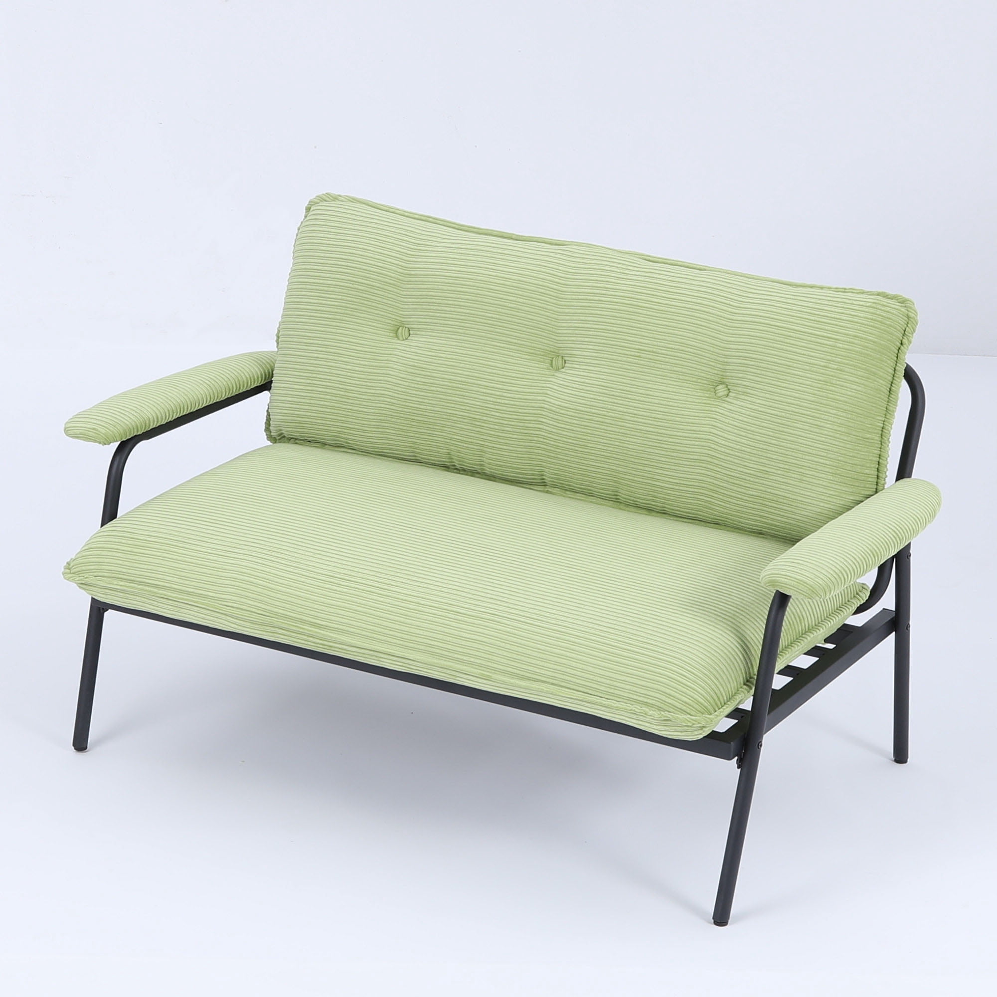 Gewnee 53'' Corduroy Loveseat Couch,Modern Soft Cushion Fabric Sofa with Metal Frame,2-Seater for Small Apartment.Green
