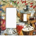 thumbnail image 2 of Metal Light Switch Wall Plate Outlet Cover (Coffee Tea Party Kettle Mocha Drinks - Single Rocker Single Toggle), 2 of 2