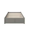 thumbnail image 2 of AFI Concord Queen Solid Wood Platform Bed with Footboard & Twin-XL Trundle, Grey, 2 of 8