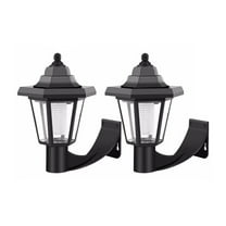 Solar Patio Wall Light Fixture,Solar Wall Lights Decorative,Outdoor Wall Light Fixtures, Exterior Waterproof Lanterns,Exterior Front Porch Security Lamps Wall Mount Patio Fence Garage Decorative(2pc)