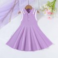 thumbnail image 2 of Tranfacy Robes d'Été pour Filles, Robe pour Tout-Petite Fille, Robe d'Été Sans Manches pour Petite Fille à Col en V avec Boutons, Taille Cintrée, Longue Plissée, 2 of 7