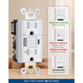 thumbnail image 3 of Salida GFCI DEWENWILS de 15 A con puertos USB-A y USB-C de 4,8 A/24 W, 3 of 8