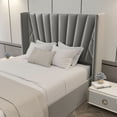 thumbnail image 4 of Velets Eva Soft Padded Lift Up Storage Bed Frame with Hydraulic Gas Lift, Tufted Upholstered Headboard, Platform Bed with Under Bed Storage, Queen, 4 of 7