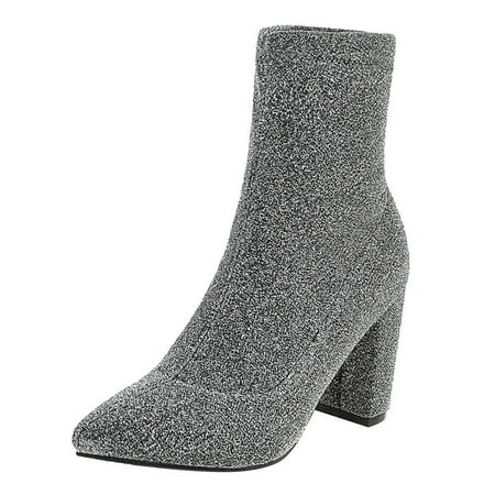 

EQWLJWE 2022 Booties for Women s Fashion Leopard Print Pullover Boots Socks Boots Ankle Boots Deals Discount Clearance