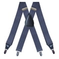 thumbnail image 3 of SGFCWSX Men's X-Back Suspenders, Adjustable Elastic 4-Clip Formal Casual Blue, 3 of 3