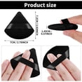 thumbnail image 2 of 12 Pieces Triangle Powder Puffs Face Cosmetic Powder Puff Washable Reusable Soft Plush Powder Sponge Makeup Foundation Sponge for Face Body Loose Powder Wet Dry Makeup Tool (12Pcs Black), 2 of 5