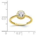 thumbnail image 3 of Solid 10k Yellow Gold CZ Cubic Zirconia Anniversary Ring Band Size 8.5, 3 of 4