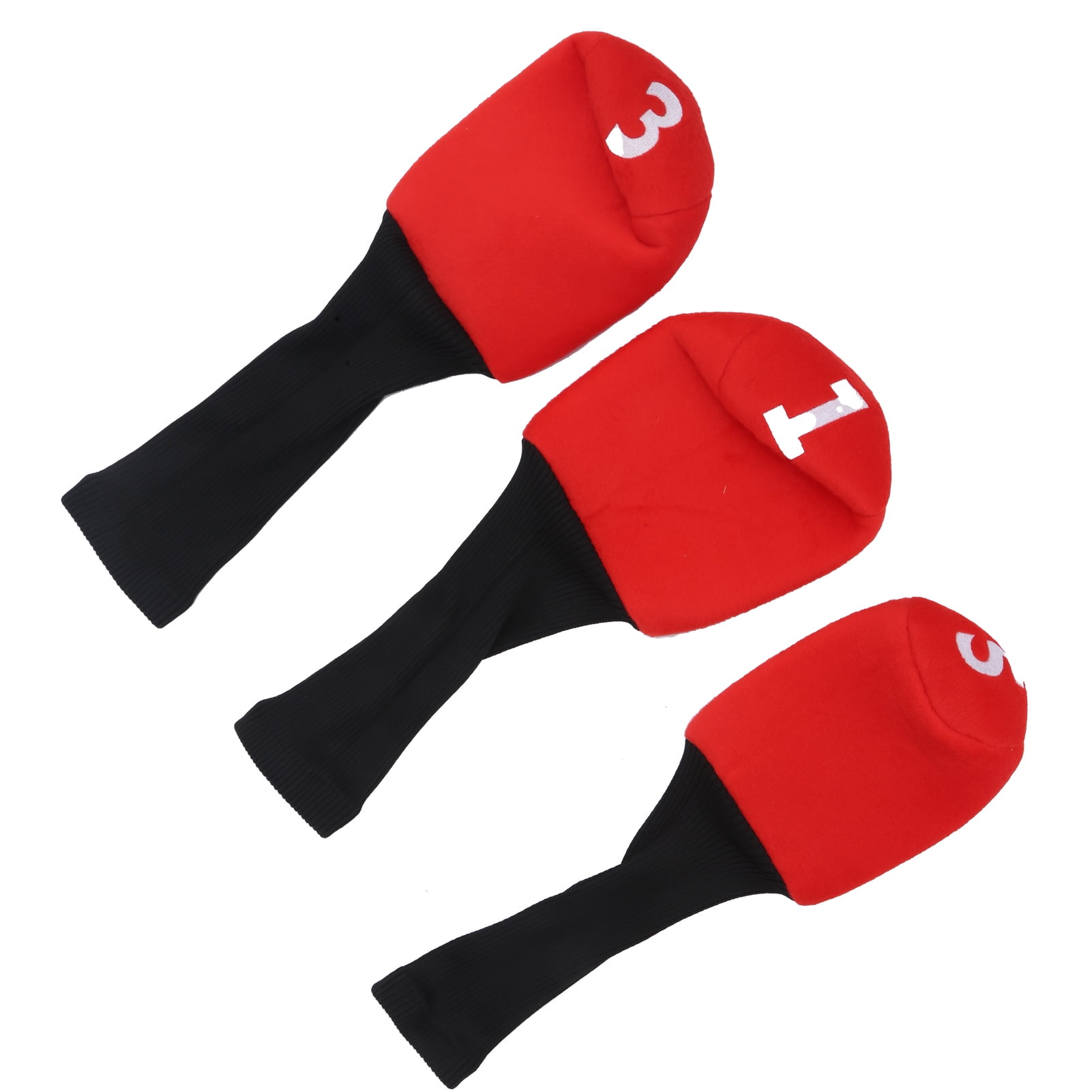 3pcs Durable Head Golf Cover Headcover Clubs Cover Protector for Driver Fairway Wood Head