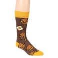 thumbnail image 4 of Oooh Yeah Men's Novelty Crew Socks, Funny Food Crazy Silly Socks, Grilled Cheese, 4 of 4
