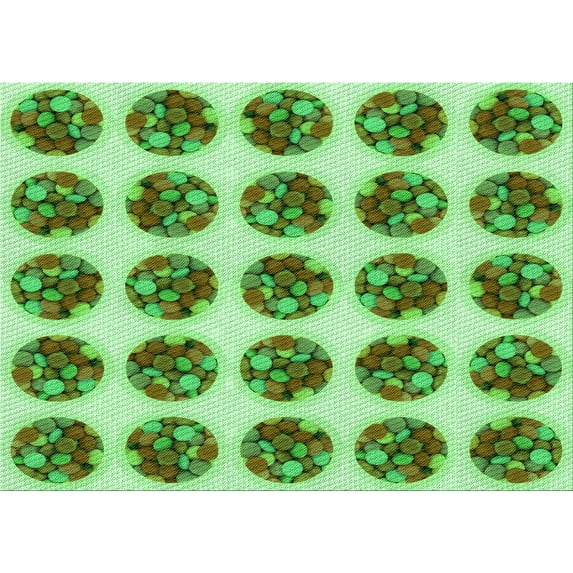 Ahgly Company Indoor Rectangle Patterned Seaweed Green Area Rugs, 5' x 8'