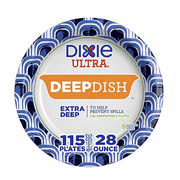Dixie Ultra Extra Deep Dish Paper Plates 28 Ounce (115 Count)