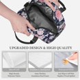 thumbnail image 3 of Naloa Rose Flowers Print Lunch Bag for Women & Men Insulated Lunch Box or Cooler Lunch Tote Bags for Work, Travel, Outdoor, 3 of 5