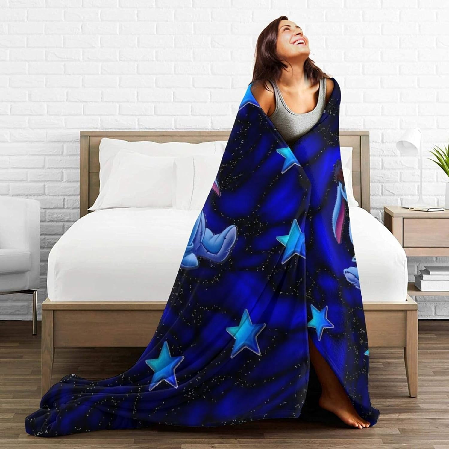 Eeyore Blanket Throw Blanket Cozy Soft Plush for Couch Living Room Blanket Interesting Festival Gift for Kids Adults 80 X 60 inch