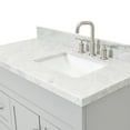 thumbnail image 3 of Ariel Hamlet 43 In. Right Offset Rectangle Sink Vanity With 1.5 In. Carrara White Countertop In Grey, 3 of 11