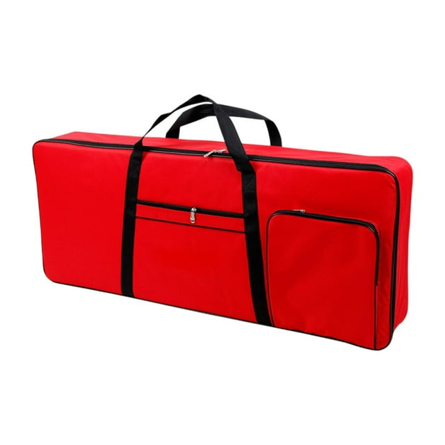 61 Caja de teclado Bolsa de teclado Oxford Bolso de mochila espesa de piano eléctrico Bolsa de teclado de piano 40.16 "x16.54" x1.97 " , Rojo