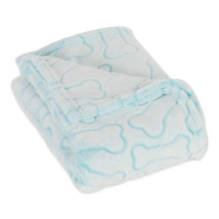 UPC: 0072456139993 | Aqua Embossed Bone Print Pet Blanket