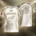 thumbnail image 6 of DXSCSE Mexico Soccer Jersey - 2026 Mexico Jersey Shirt for Soccer Game Fans Khaki 2XL, 6 of 13
