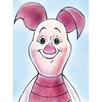 Diamond Painting Kits for Adults 5D DIY Round Diamond Number Kits with Full Drill Large Size 12x16 Inch Piglet Diamond Embroidery Paintings for Home, Office, Wall Decor