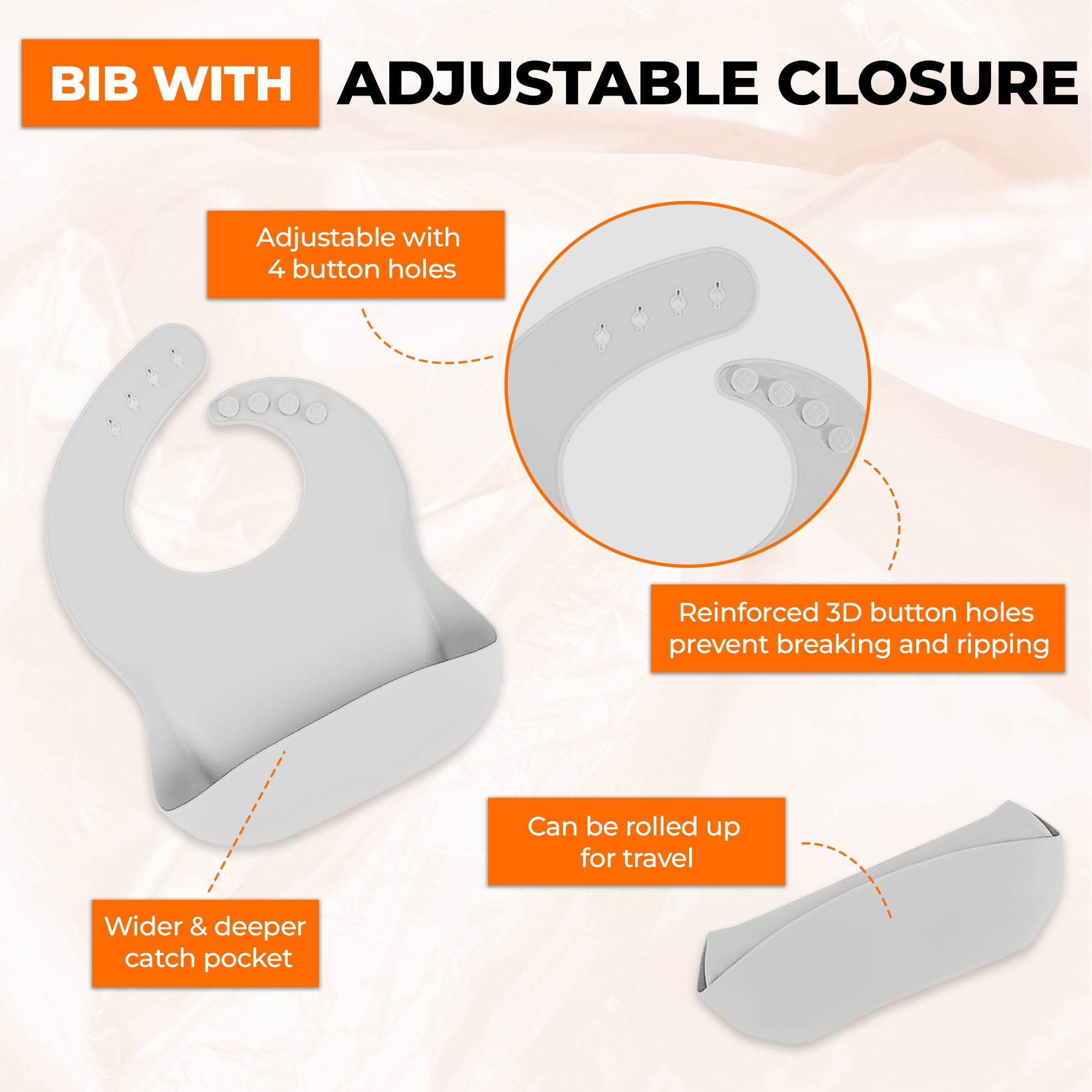 Silicon Feeding Set | Suction Bowl,Suction Plate,Fork, Spoon, Bib, Sippy Straw Cup.
