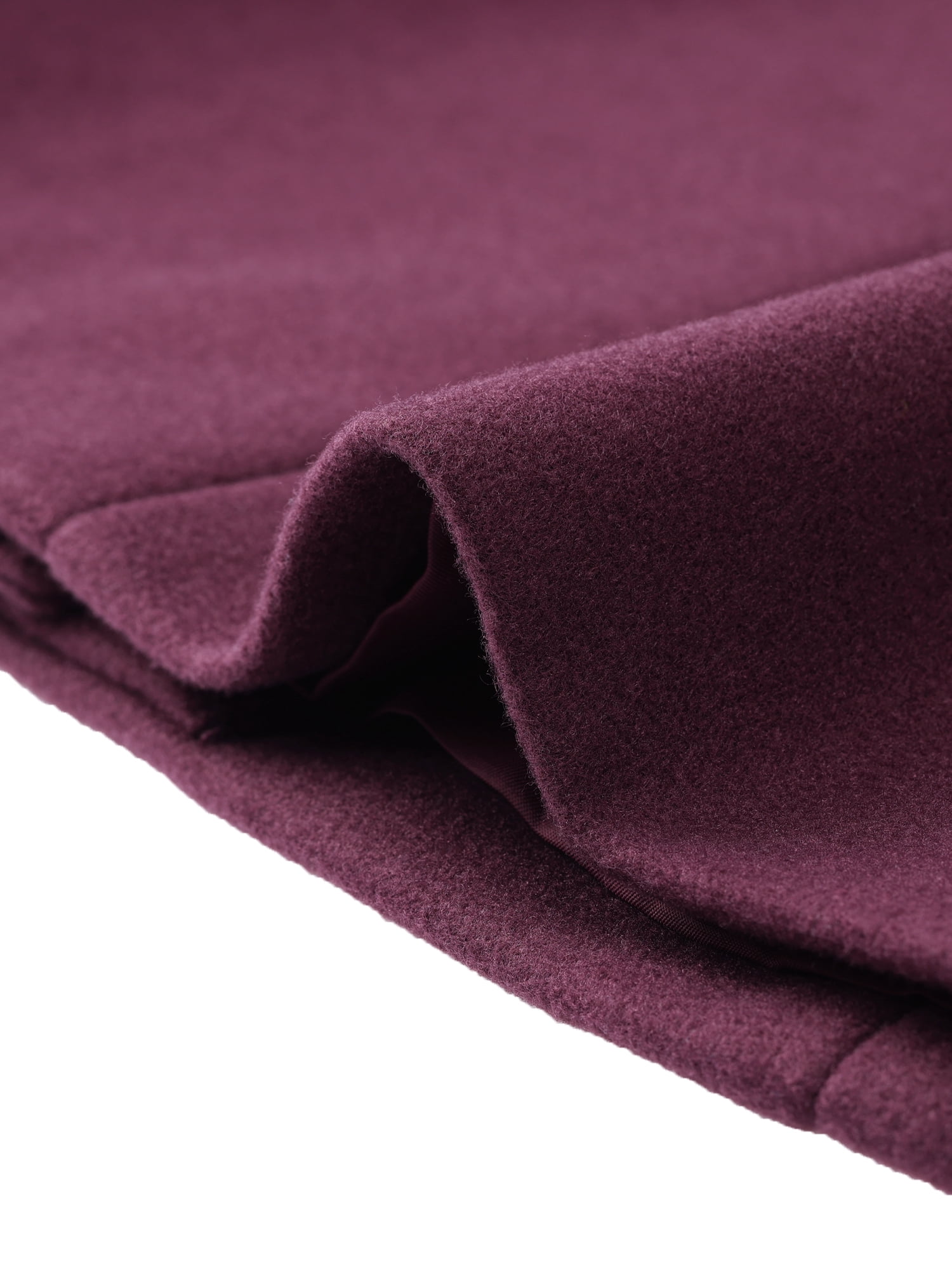 DARING DIVA Women's Lapel Collar One Button Overcoat with Belt M Purple