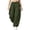 Army Green, variant on Cargo Pants for Women Elastic High Waist Loose Baggy Trousers with Large Patch Pockets