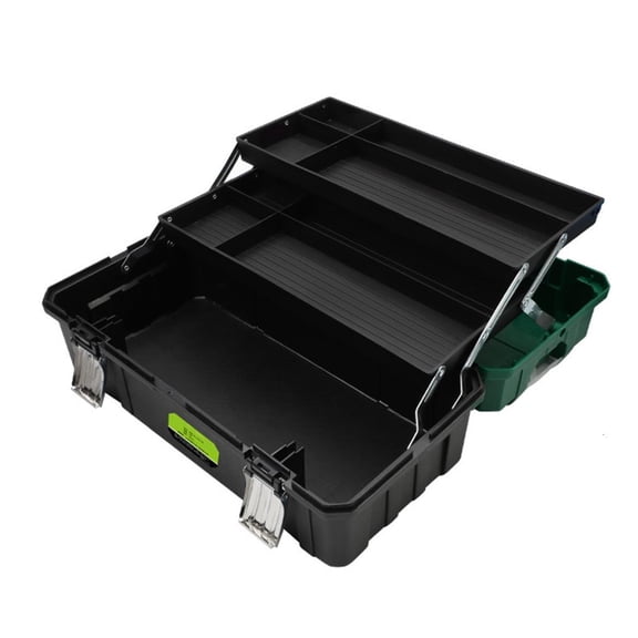 CEORPER Multiple Compartment Toolbox With Handle, 3 Expandable Layers, Foldable Storage Case For Workshop Essential Easy Access