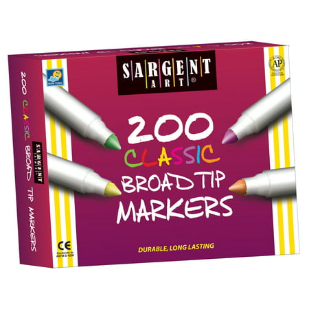 Sargent Art® Best-Buy Classic Washable Broad Tip Marker Assortment, 8 colors, 200