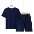 thumbnail image 6 of Youzhen Mens Pajama Sets Clearance under $10 Men's Short Pajama Sets Plus Size Summer Pajamas Shorts and Short Sleeve, 6 of 9