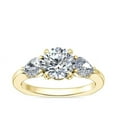 thumbnail image 1 of 0.80 Carat Excellent Round Cut Real Diamond Latest Design Three Stone Engagement Ring for Ladies Solid 14K Yellow Gold Size 7.5, 1 of 8