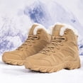 thumbnail image 1 of Huadaliy Fur Lined Snow Boot Lightweight Men Winter for Outdoor Activities (Camel 41), 1 of 9