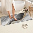 thumbnail image 4 of Gray White Marble Gold Wave Pattern Bathroom Rugs Mat,Non Slip Microfiber Bathroom Rug,Rubber Backing,Soft Bathroom Mats for Bathroom Floor,Tub and Shower,60x24in(150x60cm), 4 of 5