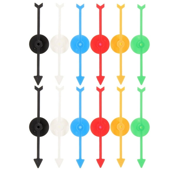 Plastic Game Arrows for Fun Play Assorted Color Suitable for Parties and Board Games 12 Pieces