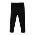 thumbnail image 4 of NIEWTR Children's Leggings Spring And Autumn New Baby Casual Elastic Pants for Girls Fit Pants Girls Athletic Leggings Kids Dance Workout Running Yoga Pants with Hidden Pocket(B-Black,6-7 Years), 4 of 4