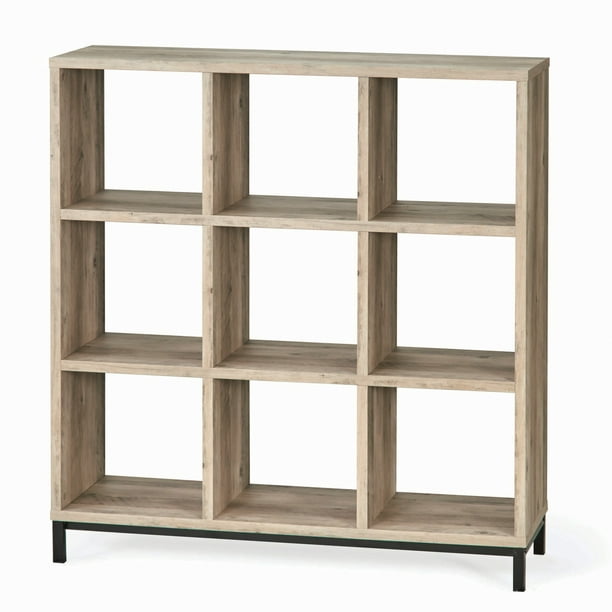9 Cube Organizer With Metal Base, Metal Tower Display Shelf Cube Bookcase