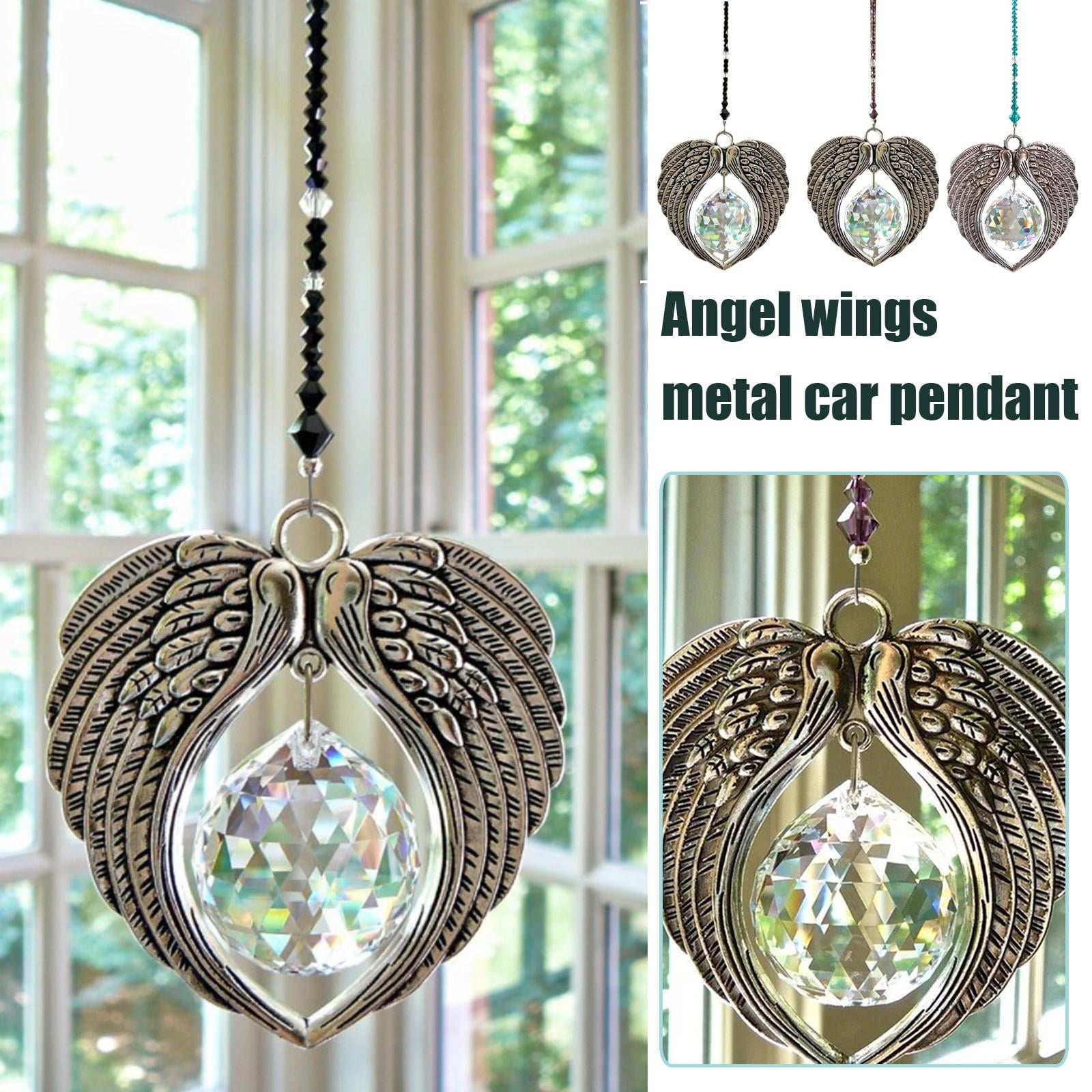 JSNKJLMN Crystal Angel Wing Suncatcher Pendant Rainbow Suncatcher