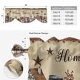 thumbnail image 6 of Farm Tie Up Valance Curtains for Windows, Kitchen Curtains Window Treatments, American Country Barn Star Vintage Berry Brown Short Window Shades Valances for Bedroom Bathroom Cafe 42"x12", 6 of 8