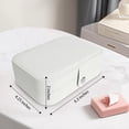 thumbnail image 2 of RUseeN Travel Jewelry Box, Upgraded Travel Jewelry Case, Portable Jewelry Boxes for Women, PU Leather Jewelry Box, Travel Jewelry Organizer for Necklaces, Rings, Earrings, Bracelets, White, 2 of 8
